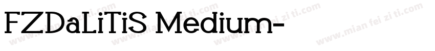 FZDaLiTiS Medium字体转换